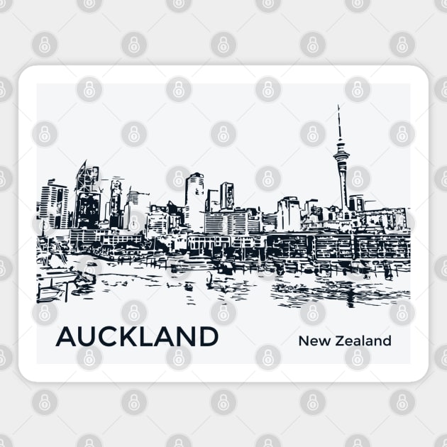 Auckland New Zealand Magnet by Lakeric
